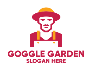 Hipster Organic Farmer logo design