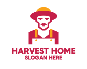 Hipster Organic Farmer logo