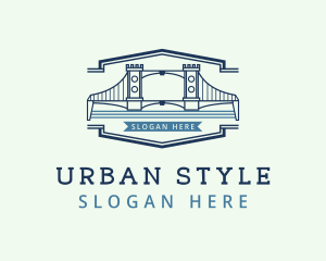 Urban Bridge Infrastructure logo design