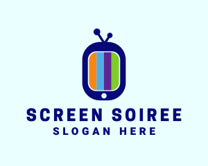 Colorful  Tv Screen logo design