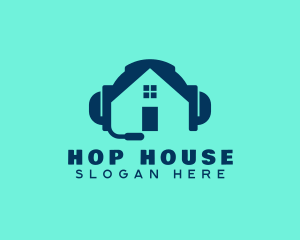 Music House Headphone logo design