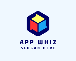 Chat Cube Application logo design