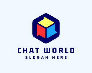 Chat Cube Application logo design