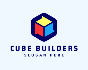 Chat Cube Application logo design