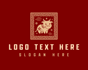 Chinese Cow Ox Logo