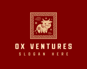 Chinese Cow Ox logo design