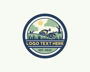 Lawn Mower Grass Field  logo