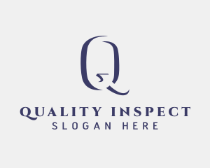 Blue Minimalist Letter Q logo design