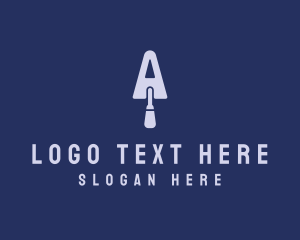 Contractor Trowel Letter A logo