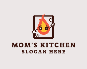 Kitchen Fire Utensils logo design