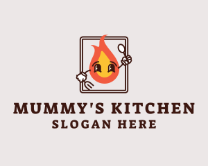 Kitchen Fire Utensils logo design