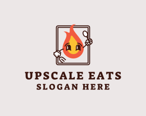 Kitchen Fire Utensils logo design