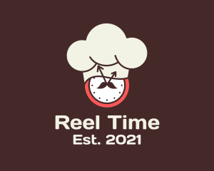 Chef Hat Clock  logo design