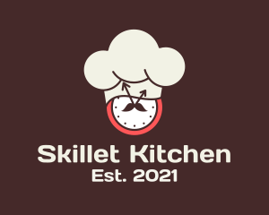 Chef Hat Clock  logo design