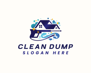  Wave Pressure Wash Cleaning logo design