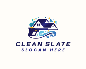  Wave Pressure Wash Cleaning logo design