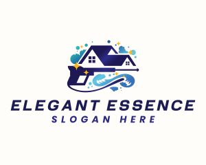  Wave Pressure Wash Cleaning logo design