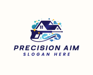  Wave Pressure Wash Cleaning logo design