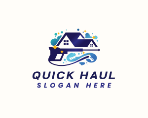  Wave Pressure Wash Cleaning logo design