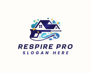  Wave Pressure Wash Cleaning logo design