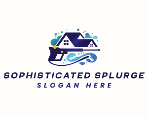  Wave Pressure Wash Cleaning logo design