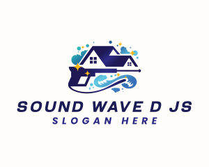  Wave Pressure Wash Cleaning logo design