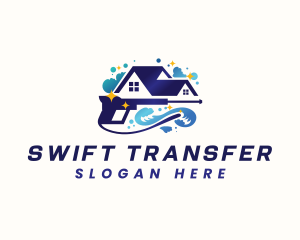  Wave Pressure Wash Cleaning logo design