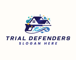  Wave Pressure Wash Cleaning logo design