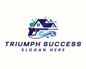  Wave Pressure Wash Cleaning logo design