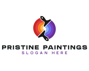 Paint Handyman Paintbrush logo design