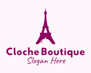 Eiffel Tower Cloche logo design