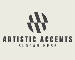 Illusion Striped Circle logo design