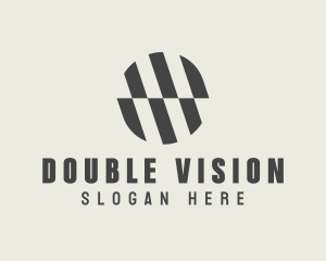 Illusion Striped Circle logo design