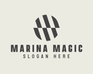 Illusion Striped Circle logo design