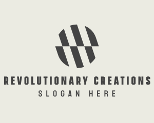 Illusion Striped Circle logo design