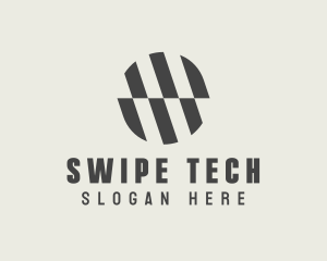 Illusion Striped Circle logo design