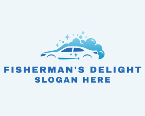 Clean Car Wash Silhouette Logo