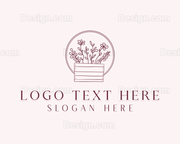 Backyard Garden Flower Logo