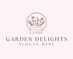 Backyard Garden Flower logo design