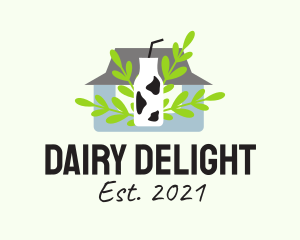 Organic Fresh Milk  logo design