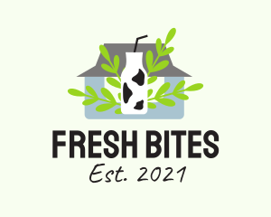 Organic Fresh Milk  logo design