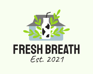 Organic Fresh Milk  logo design