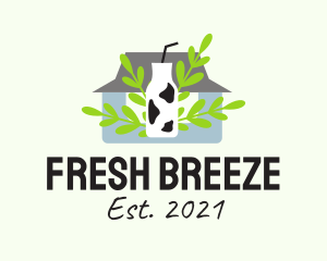 Organic Fresh Milk  logo design