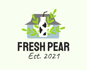 Organic Fresh Milk  logo design