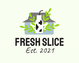 Organic Fresh Milk  logo design