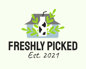 Organic Fresh Milk  logo design