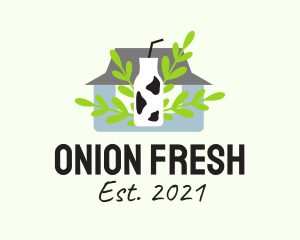 Organic Fresh Milk  logo design