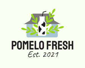 Organic Fresh Milk  logo design