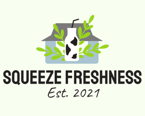 Organic Fresh Milk  logo design