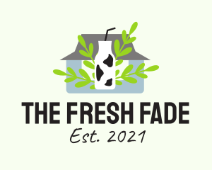 Organic Fresh Milk  logo design